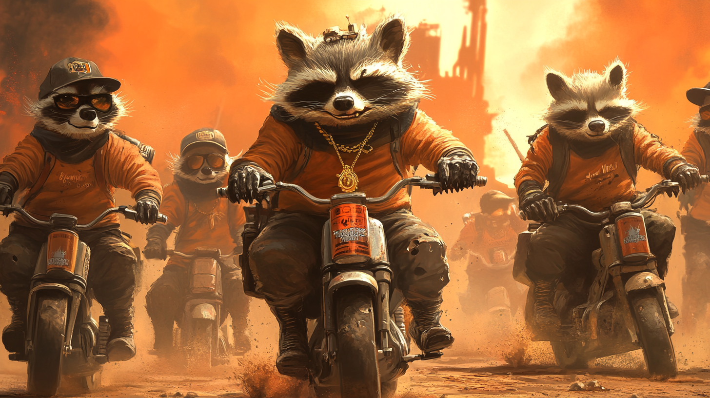 A Raccoon Biker — Chav faction